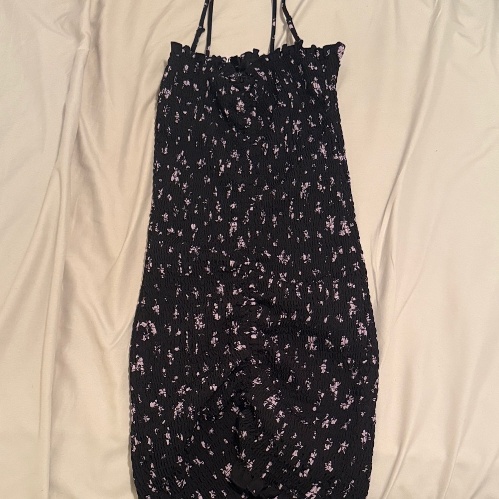 Floral Black and purple dress